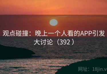 观点碰撞：晚上一个人看的APP引发大讨论（392 ）