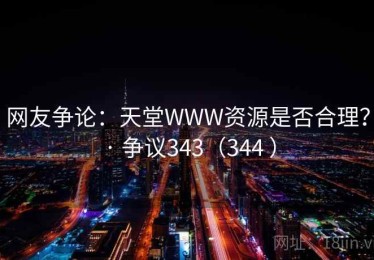 网友争论：天堂WWW资源是否合理？ · 争议343（344 ）